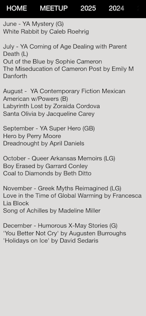 2018 - LGBTQIA+ Book Club